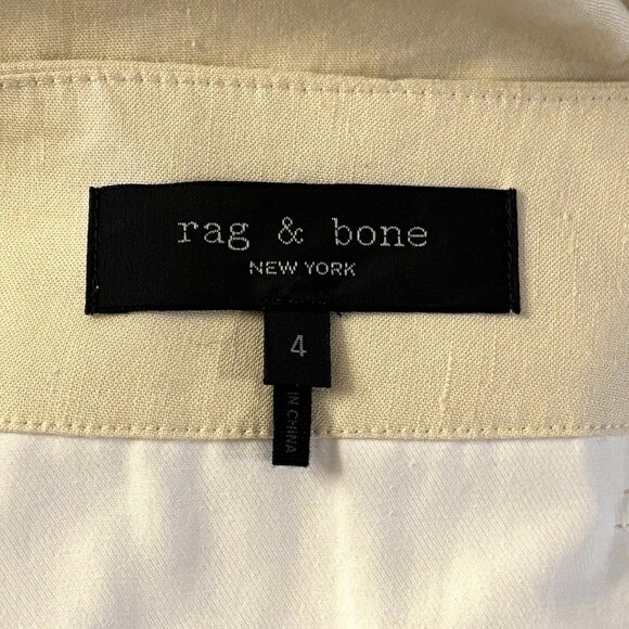Rag & Bone Linen Blend High-Waisted Wide Leg Dress Pants, Size 4 - Picture 13 of 13